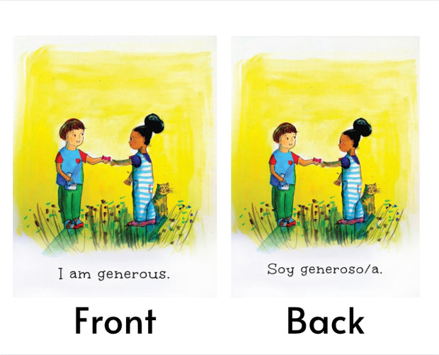 Tarjetas de afirmación bilingües para niños