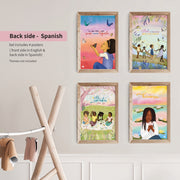 Bilingual Affirmation Poster Set For Girls